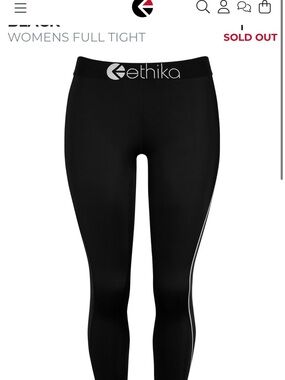 ethika Black Women's Full Tight Subzero Performance Legging